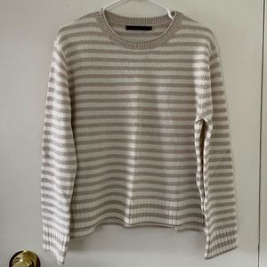 Jenni Kayne Everyday Sweater in Taupe/Ivory Stripe